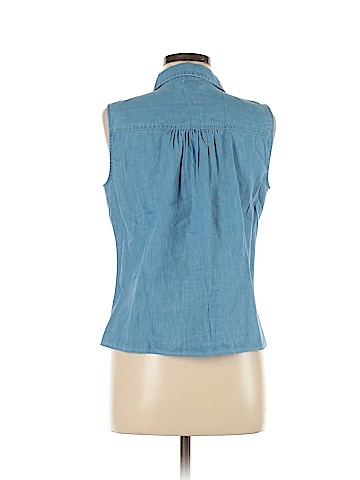 J. Crew Factory Store Sleeveless Button-Down Shirt (view 2)