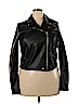 Wild Fable 100% Polyester Black Faux Leather Jacket Size XXL - photo 1
