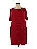 Connected Apparel Red Casual Dress Size 20 - photo 1