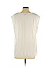 Banana Republic Factory Store 100% Polyester Ivory Short Sleeve Blouse Size S - photo 2
