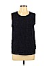 Ann Taylor LOFT 100% Polyester Blue Sleeveless Top Size L - photo 1