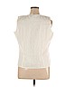 Basic Editions 100% Cotton Ivory Sleeveless Button-Down Shirt Size XL - photo 2