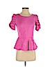 INC International Concepts Pink Short Sleeve Blouse Size S - photo 1