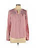Citrus 100% Polyester Pink Long Sleeve Blouse Size L - photo 1