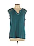 Democracy Teal Short Sleeve Top Size L - photo 1