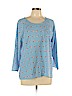 19 Cooper 100% Polyester Blue Short Sleeve Blouse Size L - photo 1