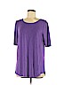 Chico's 100% Rayon Purple Short Sleeve T-Shirt Size Med (1) - photo 1