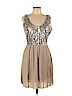 BB Dakota 100% Polyester Tan Cocktail Dress Size L - photo 1