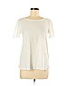 Ann Taylor LOFT Outlet 100% Cotton White Short Sleeve T-Shirt Size M - photo 1