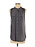 J. Crew Factory Store 100% Polyester Gray Sleeveless Blouse Size 4 - photo 1