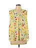 dalia 100% Polyester Yellow Sleeveless Blouse Size L - photo 1