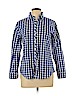 Kayce Hughes 100% Cotton Blue Long Sleeve Button-Down Shirt Size 10 - photo 1