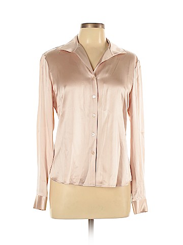 Lafayette 148 New York Long Sleeve Silk Top (view 1)