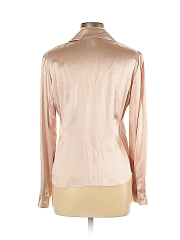 Lafayette 148 New York Long Sleeve Silk Top (view 2)
