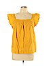 J. Crew Factory Store Yellow Short Sleeve Blouse Size 12 - photo 1