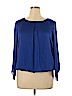 I.N. Studio 100% Polyester Blue Long Sleeve Blouse Size XL - photo 1