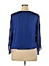 I.N. Studio 100% Polyester Blue Long Sleeve Blouse Size XL - photo 2