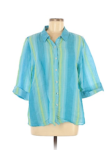 Catherines 3/4 Sleeve Button-Down Shirt (view 1)