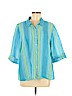 Catherines Blue 3/4 Sleeve Button-Down Shirt Size 14 - 16 - photo 1