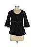 Adriana 100% Cotton Black 3/4 Sleeve Button-Down Shirt Size M - photo 1