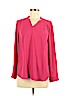Talbots 100% Polyester Pink Long Sleeve Blouse Size M (petite) - photo 1