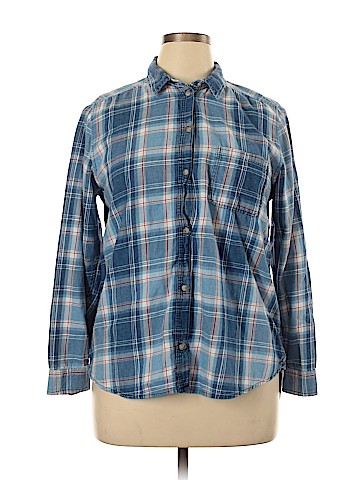 American Eagle Outfitters Long Sleeve Button-Down Shirt (view 1)