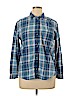 American Eagle Outfitters 100% Cotton Blue Long Sleeve Button-Down Shirt Size XL - photo 1