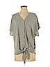 Brenda's 100% Polyester Gray Short Sleeve Top Size S - photo 1