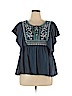 Ranna Gill 100% Cotton Blue Sleeveless Blouse Size XL - photo 1