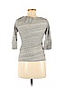 Anthropologie 100% Cotton Gray 3/4 Sleeve Top Size S - photo 2