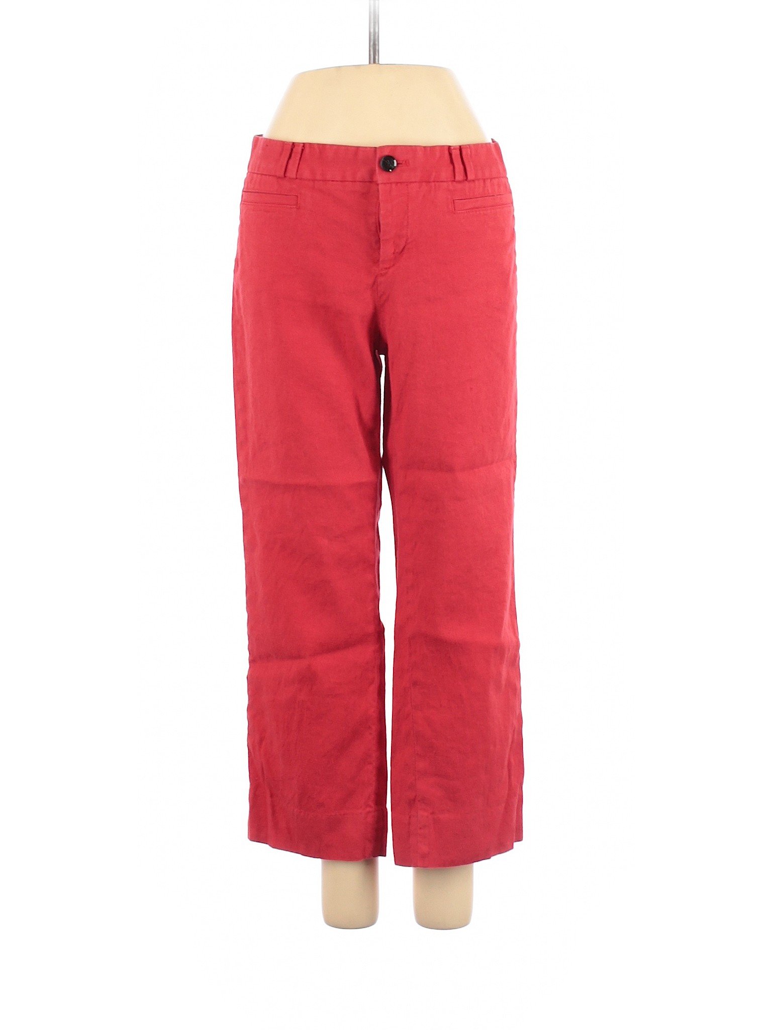 Banana Republic Women Red Linen Pants 2 Petites | eBay