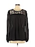 Ann Taylor LOFT 100% Polyester Black Long Sleeve Blouse Size M - photo 1