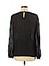 Ann Taylor LOFT 100% Polyester Black Long Sleeve Blouse Size M - photo 2