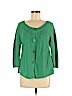 White + Warren 100% Cotton Green Cardigan Size M - photo 1