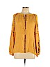 Gilli 100% Rayon Yellow Long Sleeve Blouse Size L - photo 1