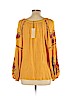 Gilli 100% Rayon Yellow Long Sleeve Blouse Size L - photo 2