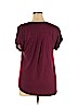 Universal Thread 100% Rayon Burgundy Short Sleeve Blouse Size XL - photo 2
