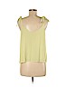Lush 100% Polyester Yellow Sleeveless Blouse Size M - photo 2