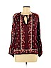 Lucky Brand 100% Viscose Burgundy Long Sleeve Blouse Size S - photo 1