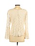 Solitaire 100% Cotton Ivory Long Sleeve Top Size S - photo 2