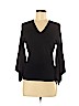 Ideology Black Long Sleeve Blouse Size M - photo 1