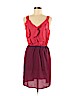 Mossimo 100% Polyester Red Casual Dress Size M (petite) - photo 1