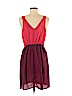 Mossimo 100% Polyester Red Casual Dress Size M (petite) - photo 2