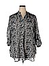 Cato 100% Polyester Black 3/4 Sleeve Blouse Size 18 - photo 1