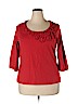 Avenue 100% Cotton Orange 3/4 Sleeve Top Size 18 - photo 1
