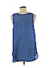 Merona 100% Polyester Blue Sleeveless Blouse Size M - photo 2