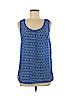 Merona 100% Polyester Blue Sleeveless Blouse Size M - photo 1