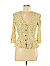 Divided by H&M 100% Viscose Yellow 3/4 Sleeve Blouse Size 8 - photo 1