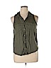 Mudd 100% Rayon Green Sleeveless Button-Down Shirt Size XL - photo 1