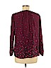 Old Navy 100% Rayon Burgundy Long Sleeve Blouse Size M - photo 2